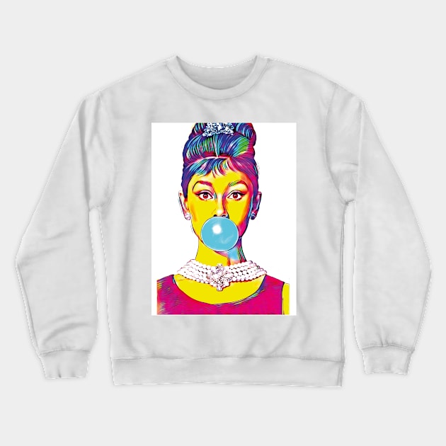 Audrey Hepburn Crewneck Sweatshirt by Print&fun